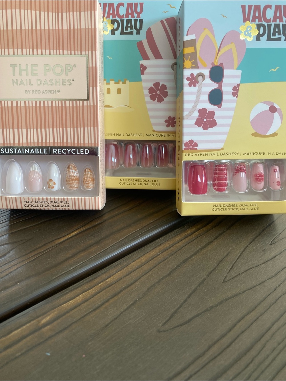 Nail Dashes, medium length, 3 sets. Brand new in boxes.